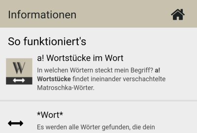 DE-Wortst cke-Informationen DE-Wortst cke-Informationen